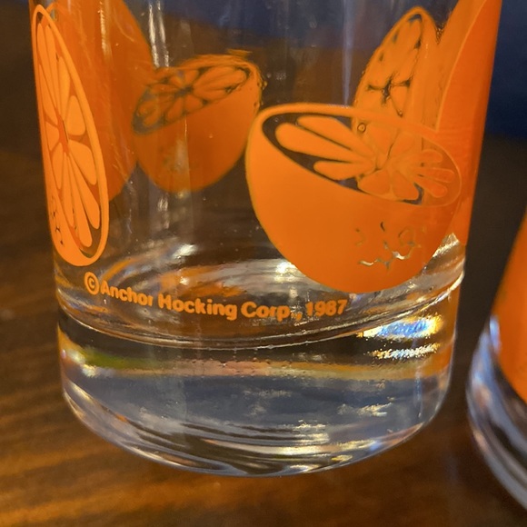 {SOLD NOT AVAILABLE} Vintage anchor hocking orange juice cups - Picture 3 of 5